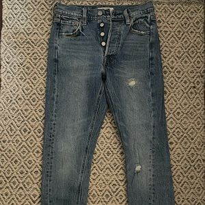 Levis Altered 501 Skinny Jeans